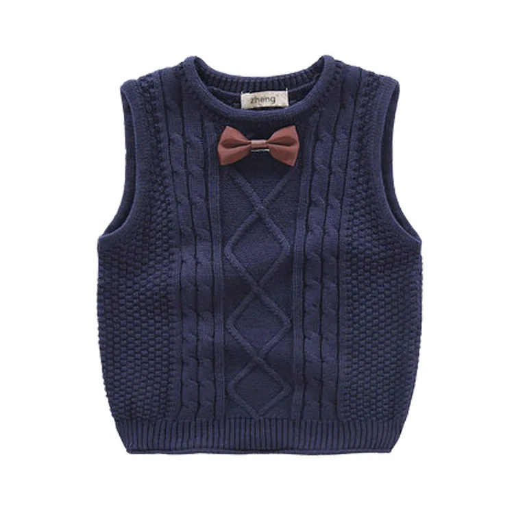Children Sweater Autumn New Pattern Child Vest Knitting Leisure Time Vest 100% Cotton good quality boy vest Gentleman costume