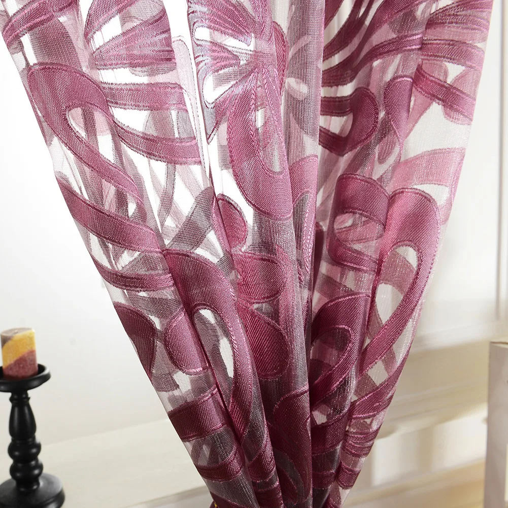 Window Curtain Light Filtering Translucent Curtains Rod Pocket Curtains Light Transmission Polyester Curtain Window Screening