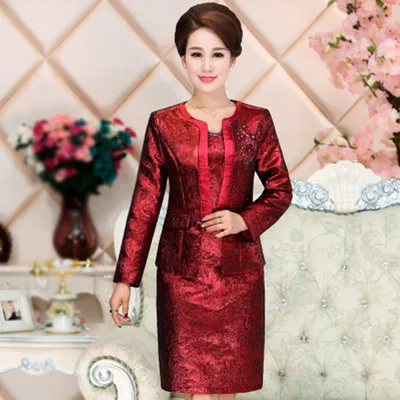 

new woman dress designer bridal formal dress Mother of the Bride Dresses with long sleeve jacket Mutter der Brautkleider
