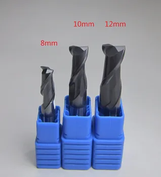 

HRC45 8mm 10mm 12mm 2F TWO 2 flutes Tungsten Carbide End Mills set bits / milling cutter CNC machine 45HRC cutting tools