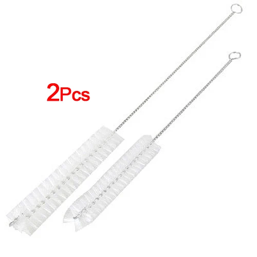 

2 x Water Pump Tube Cleaning White Bristle Brush for Aquarium Tank