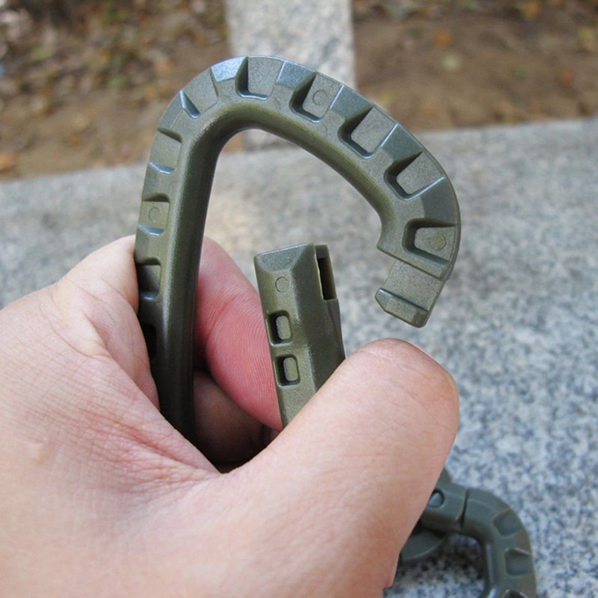 New 5 Pcs/ Lot Outdoor Camping Hiking Plastic D-Ring Carabiner Key Chain Clip Hook Buckle Travel Kits Random Color