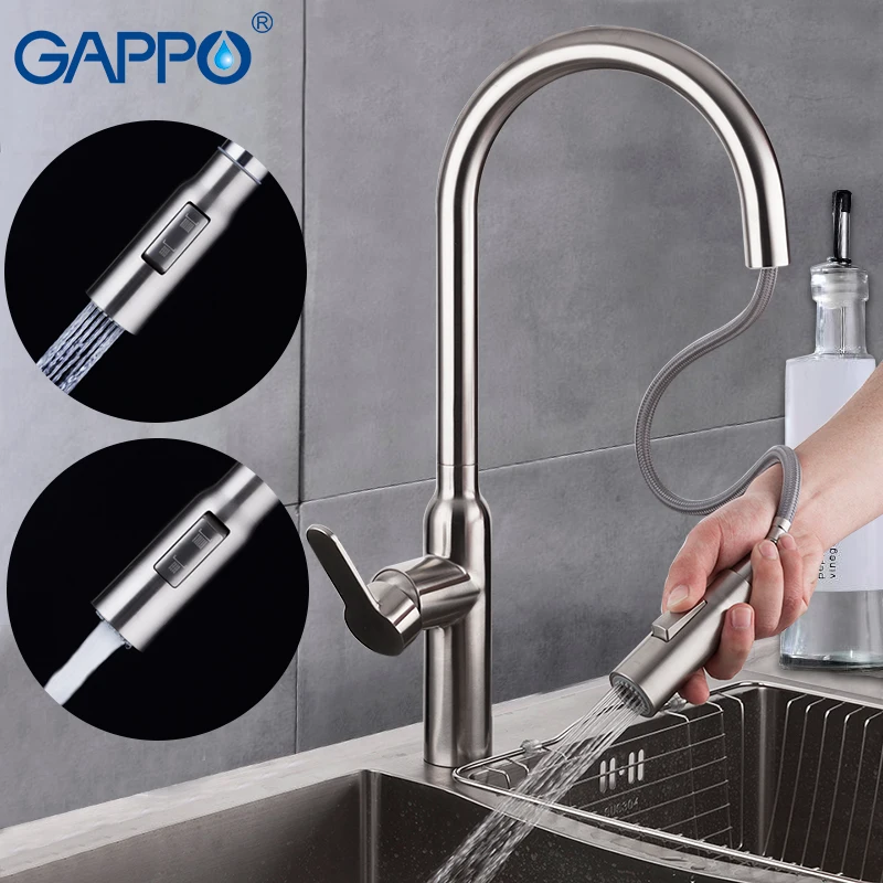 GAPPO кухонные краны из нержавеющей стали смеситель для воды гибкий кухонный