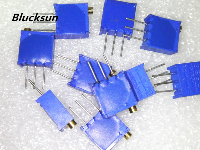 

10pcs 3296W 50 100 200 500 ohm 1K 2K 5K 10K 20K 50K 100K 200K 500K 1M ohm 103 100R 200R 500R Trimpot Trimmer Potentiometer