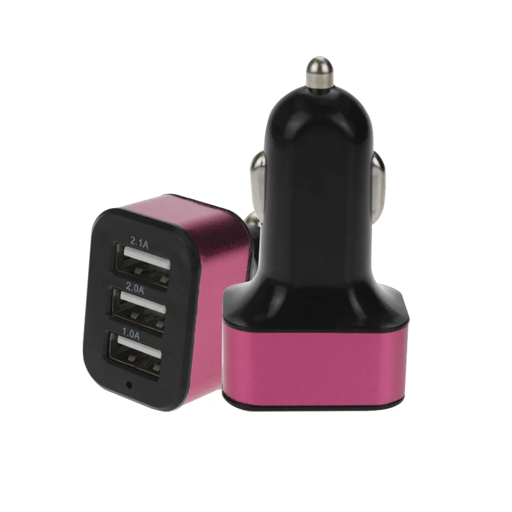 Car Charger Cup Holder Power Innverter with Triple USB Charging Ports 2.1A for Phone X Plus iPad
