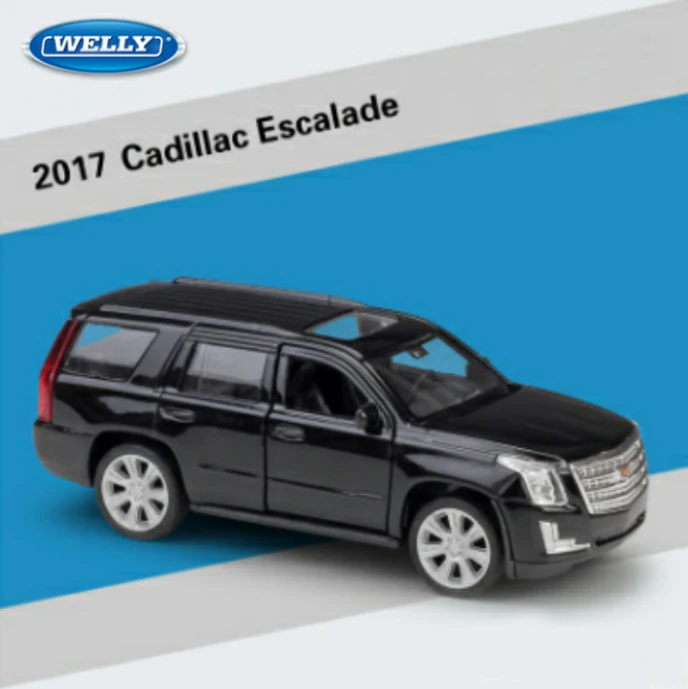 

WELLY 1:36 2017 Cadillac Escalade SUV Alloy Diecast Car Model Toy With Pull Back For Kids Gifts Toy Collection Free Shipping