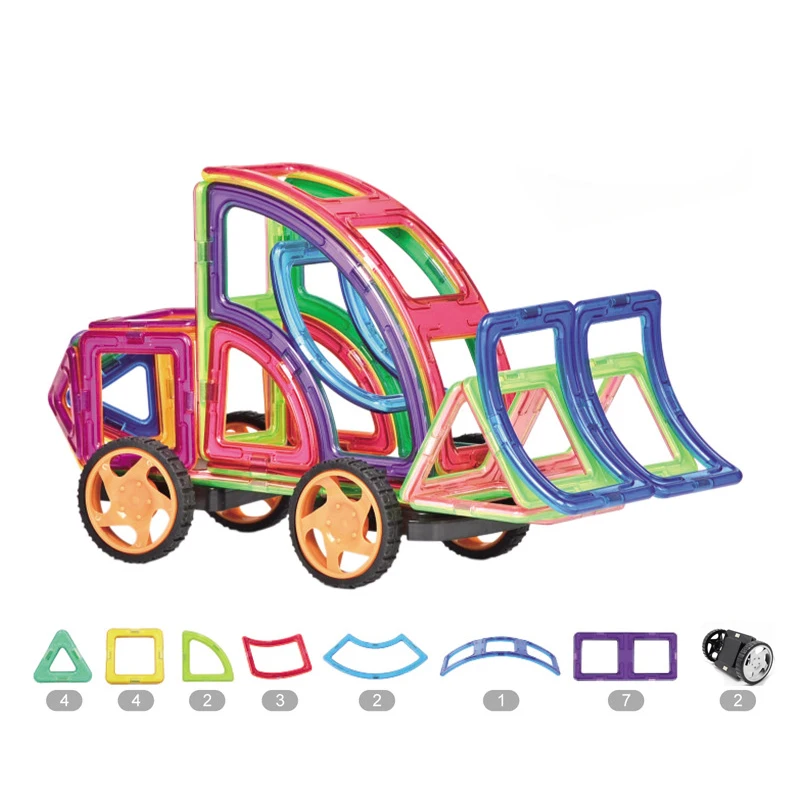 Mylitdear 25 шт. большой размер магнитные блоки Набор для детей кубики для обучения с колесами красочные кубики для игр строительные игрушки набор