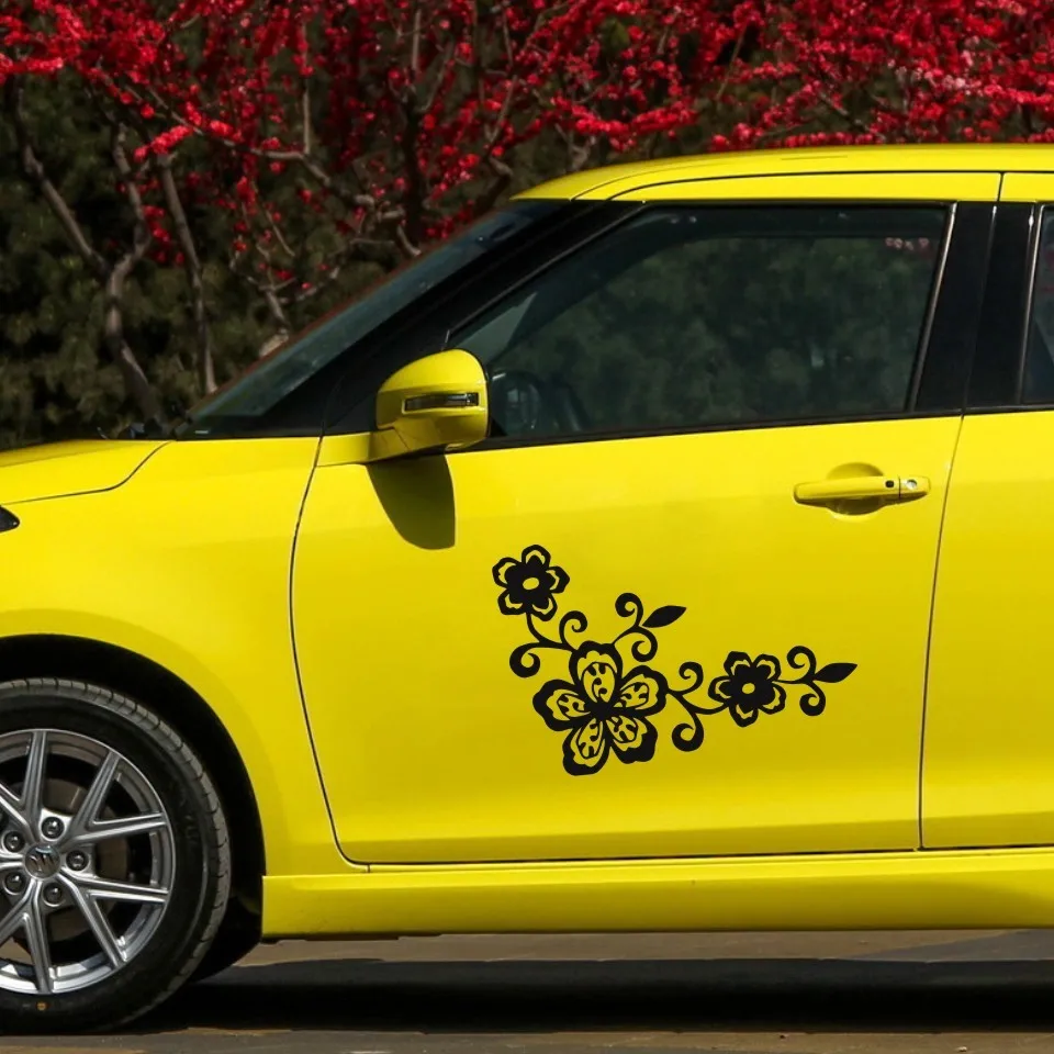 Cunymagos Flower Window Decoration Vinyl Decal Motorcycle Car Sticker Car Styling Fashion Car Body Window Decal Sticker 1612CM (6)