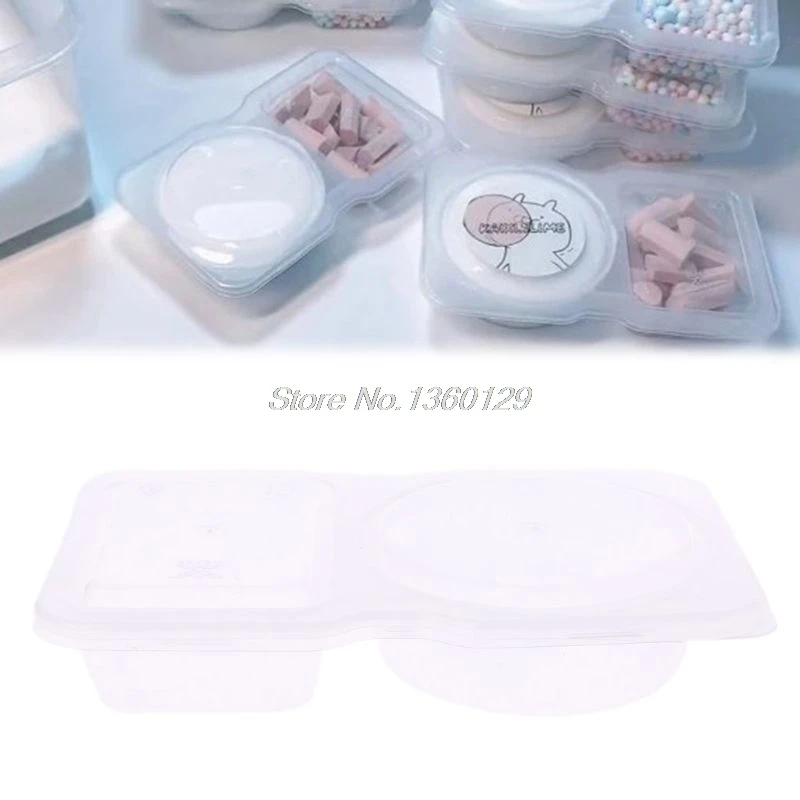 

140ml Clear Plastic Sauce Chutney Cups Food Container Slime Storage Box Case With Lid Wholesale&DropShip