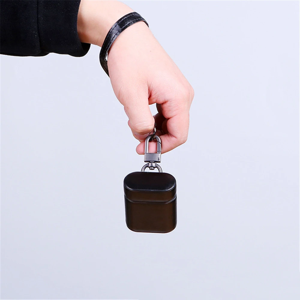 Для AirPods кожаный чехол с защитой от потери провода+ Крючки Беспроводные наушники чехол для Apple Air Pods защитный чехол Аксессуары для кожи
