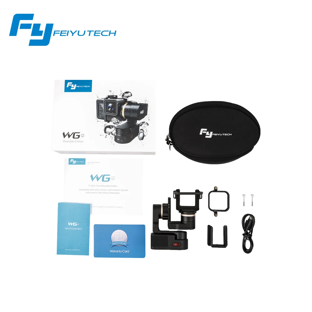 3 осевой водонепроницаемый стабилизатор FeiyuTech feiyu WG2 для экшн камеры Gopro 6 4 5 YI 4K SJCAM