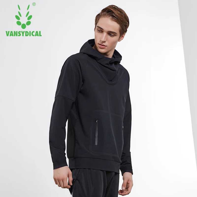 Vansydical спортивные толстовки осень зима мужские топы для фитнеса бега