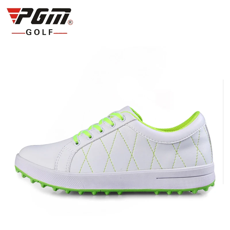 

2018 Pgm Womens Leather Golf Shoes Ultra Light Breathable Sneakers Without Spikes Woman Antiskid Athletics Shoes AA10097