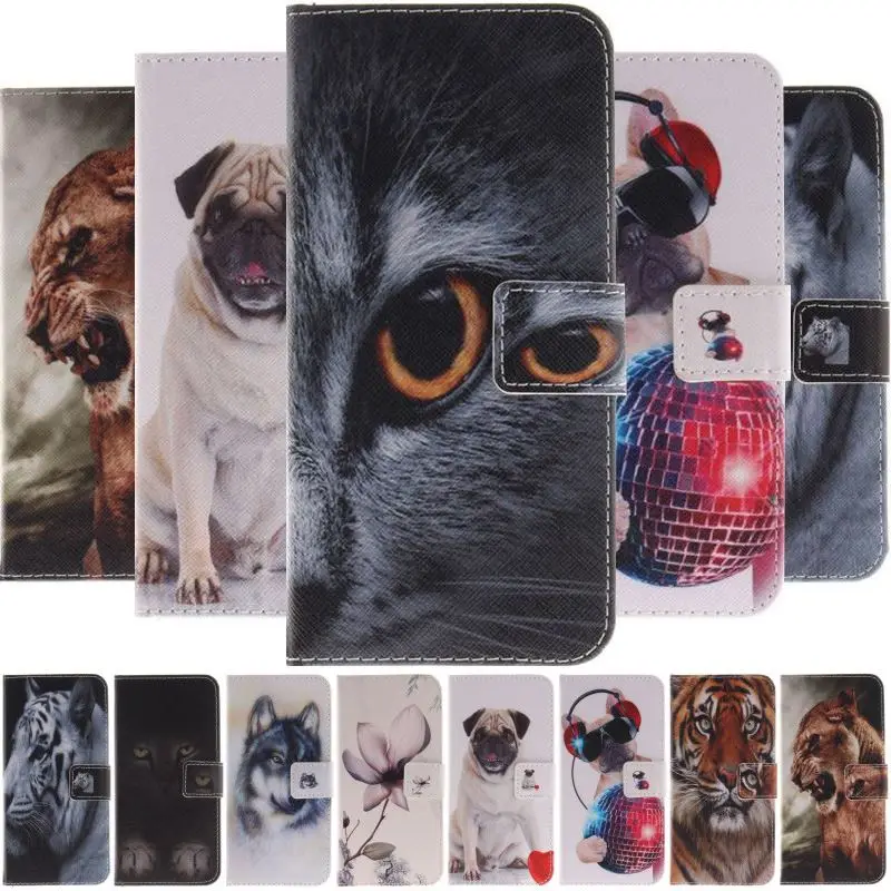 

Case For Samsung Galaxy j3 j5 j7 2017 2016 S9 S8 S7 S6 A6 Plus Cover Fashion Wolf Lion Wallet Stand Leather Silicone Case P26G