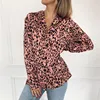 Aachoae Women Blouses Autumn Leopard Blouse Long Sleeve Turn Down Collar Lady Office Shirt Loose Tops Plus Size Blusas Chemisier ► Photo 2/6