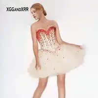 Luxury Short Prom Dress 2019 Sexy Sweetheart Backless Beaded Crystals Homecoming Dress Graduation Date Party Gown