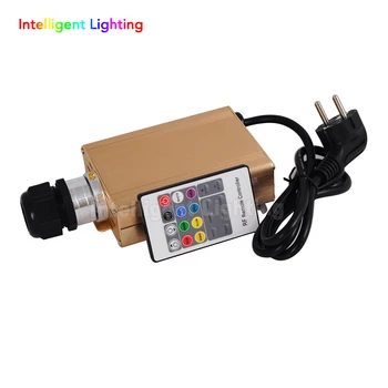 

RGB 16W LED Fiber Optic Engine Driver Golden Case with 20key RF Remote Controller For All Kinds Fiber Optics
