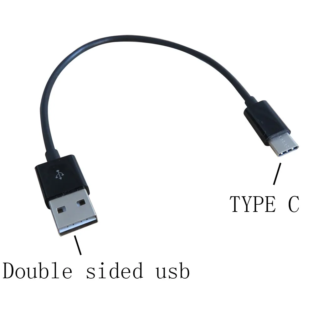 Двусторонний usb кабель типа C 20 см двусторонняя Зарядка для телефонов и планшетов