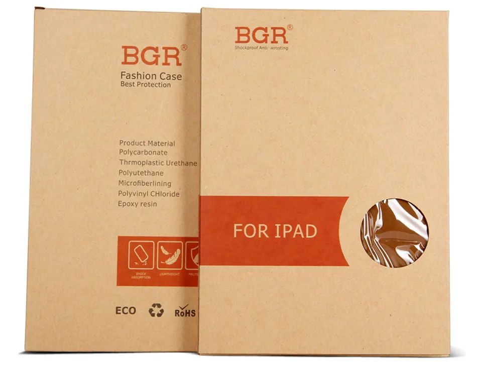 BGR Tablets Case For iPad 9.7 2017 2018 Smart Wake Sleep Stand Ultra-thin Folding PU Leather Flip Cover Pouch 9.7 Case for iPad-100