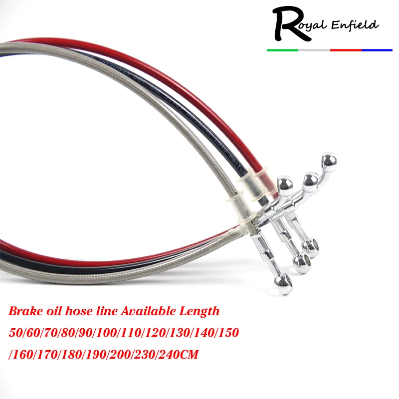

1500mm 2000mm 2300mm Motorcycle Brake Pipe Tubing Braided Steel Hydraulic Reinforced Brake Or Clutch Oil Hose Line Pipe