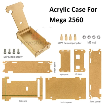 

Hi-Q Keyestudio Enclosure Transparent Clear Acrylic Box Compatible for Arduino Mega 2560 R3 Case