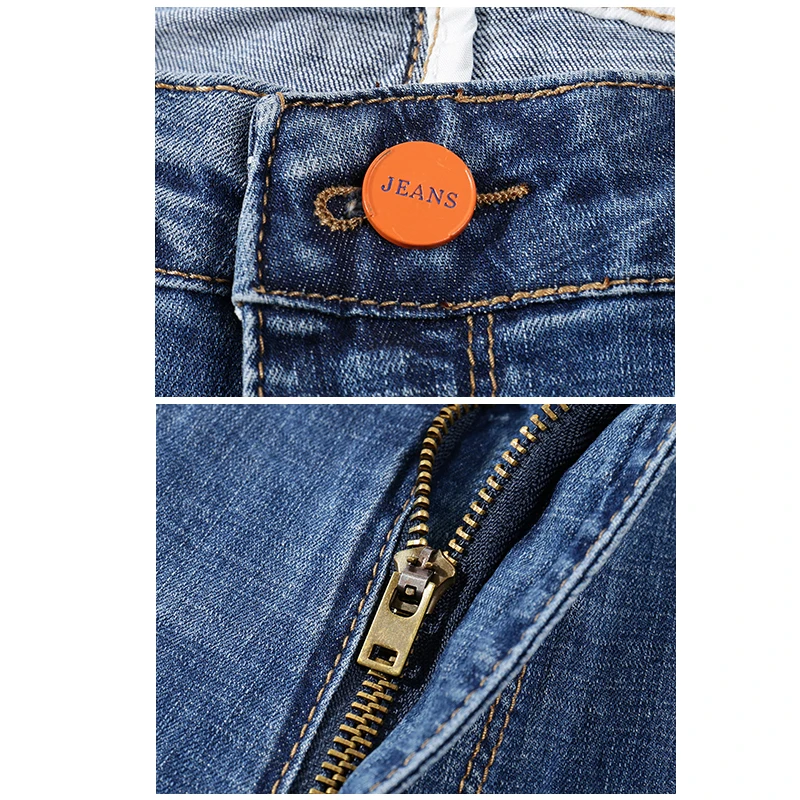 KSTUN Jeans Men 2017 Summer Thin Strech Business Casual Straight Slim Fit Jeans Denim Pants Trousers Classic Cowboys Young Man
