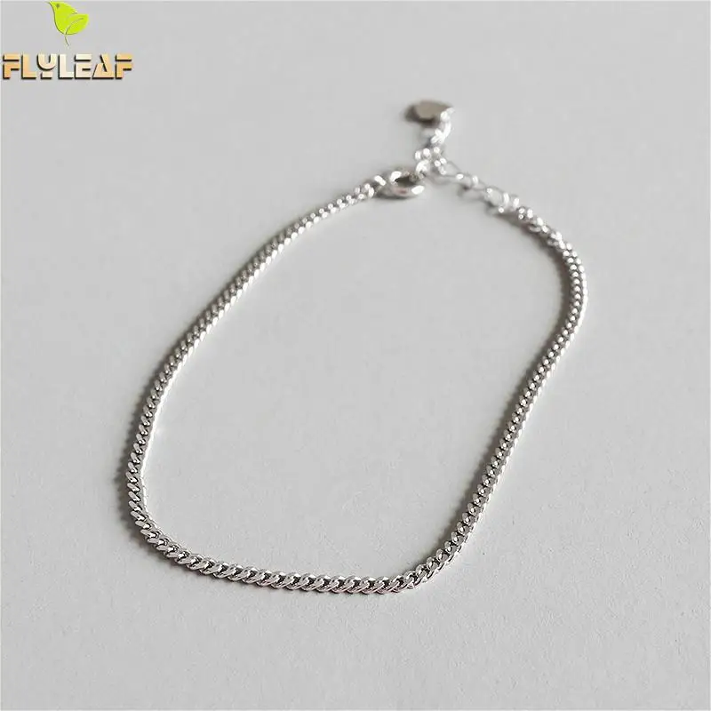 Flyleaf 925 Sterling Silver Simple Chain Anklets For Women Personality Girl Ankle Leg Fine Jewelry Enkelbandje High Quality Gift Flyleaf 925 Sterling Silver Simple Chain Anklets For Women Personality Girl Ankle Leg Fine Jewelry Enkelbandje High Quality Gift