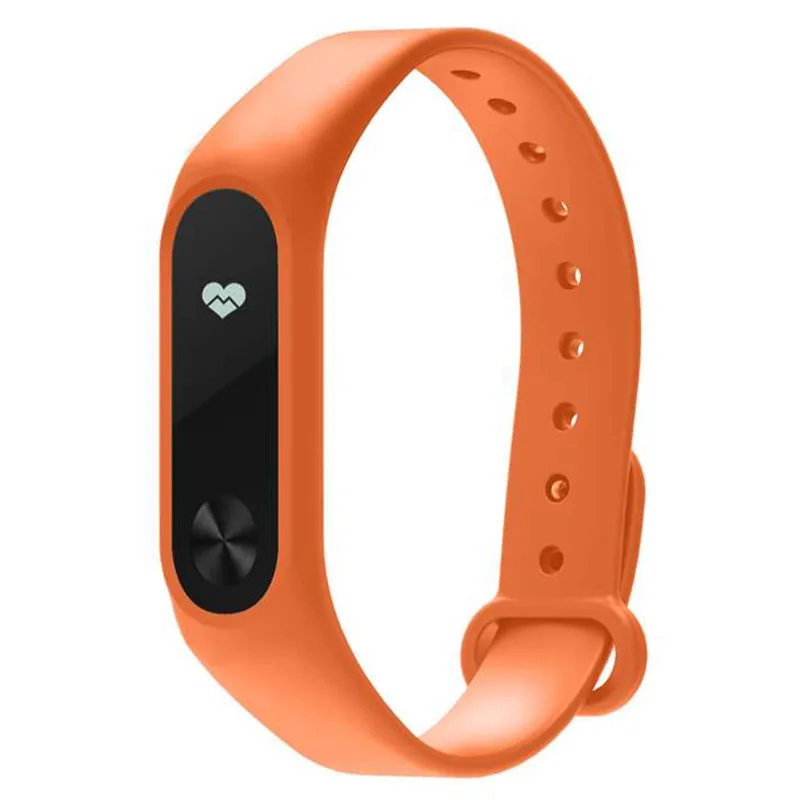 1 шт. Xiaomi mi ремешок 2 наручный ремень силиконовый цветной браслет для mi band 2 умный Браслет для Xiao mi Band 2 аксессуары - Цвет: Оранжевый