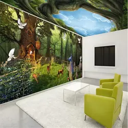 Beibehang пользовательские 3d обои Magic Лесная фея деревья обои Гостиная диваны Спальня ТВ декоративные настенные