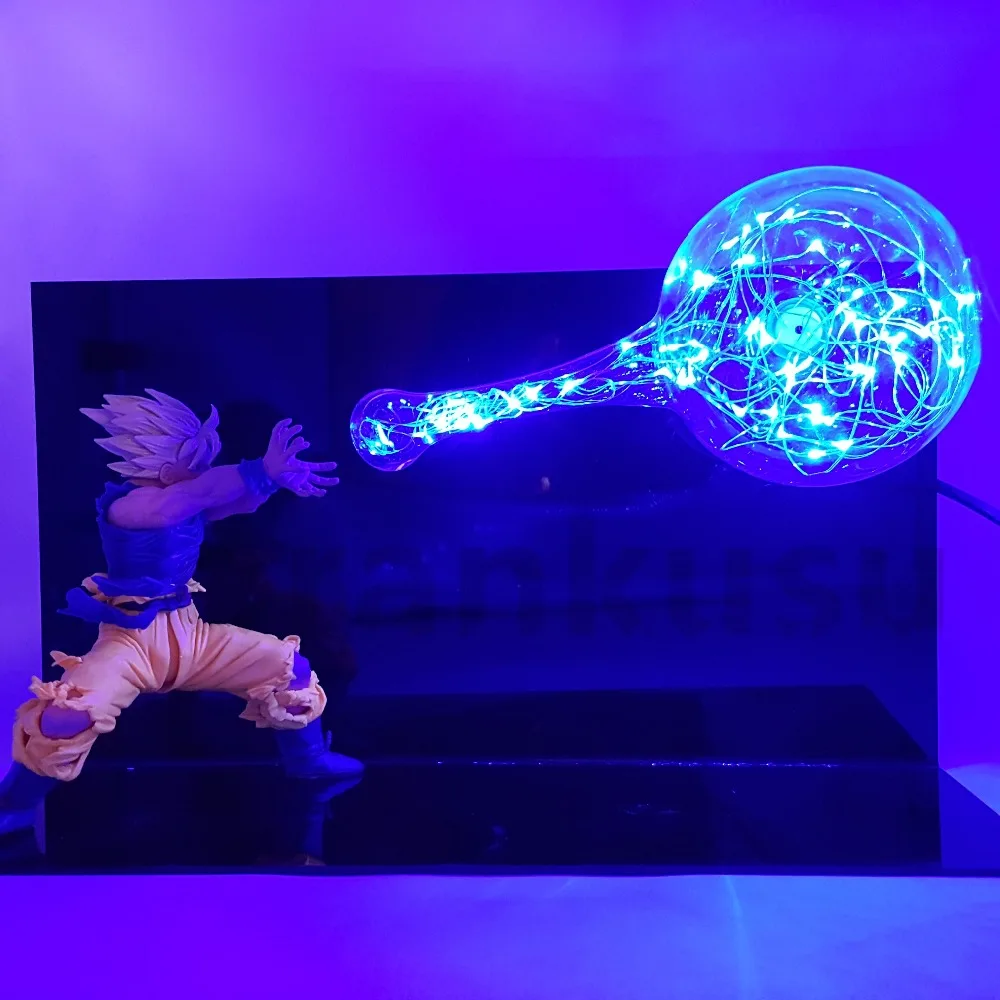 Dragon Ball Z Action Figure Son Goku Kamehameha Super Saiyan DIY LED ...