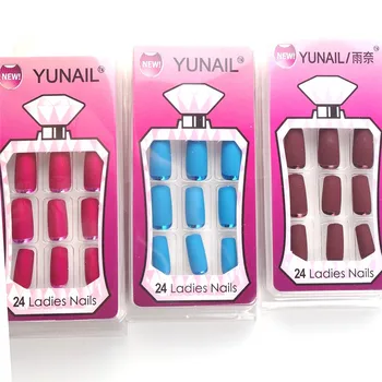 

2017 New fake nails square short nails french style free shipping
