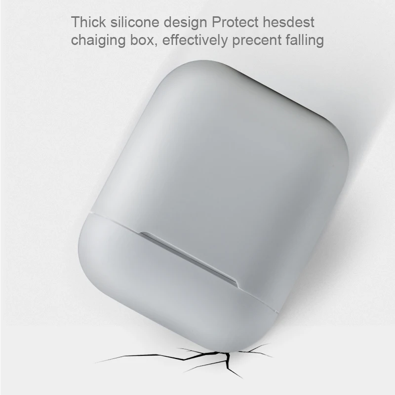 Ультратонкий Мягкий силиконовый чехол для Apple AirPods 2 противоударный защитный