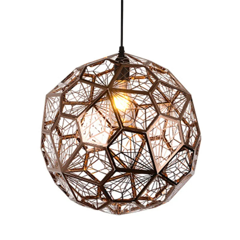 

Nordic Designer Stainless Steel Diamond Ball Creative Mesh Restaurant Chandelier Postmodern Simple LivingRoom Bedroom Chandelier