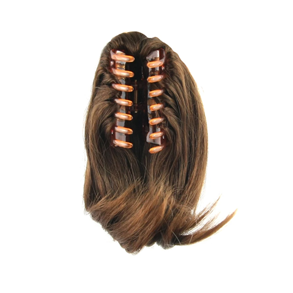 

Soowee 8 Colors Short Straight Synthetic Hair Blonde Black Little Pony Tail Hair Accessories Claw Hair Ponytails Hair Extensions