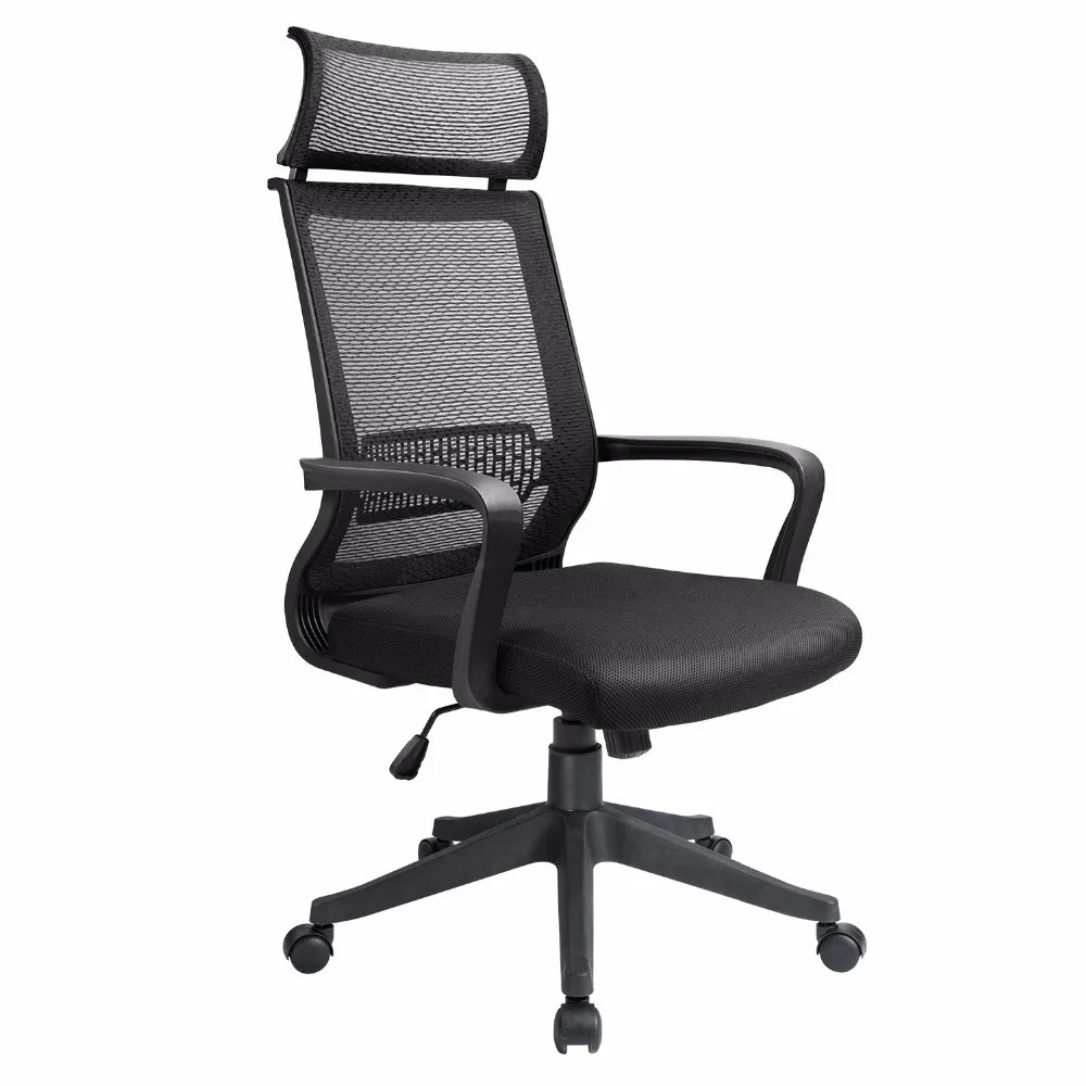 

homall Office Chair Mid Back Swivel Lumbar Support Desk Chair, Computer Ergonomic Mesh Chair With Armrest (Black)