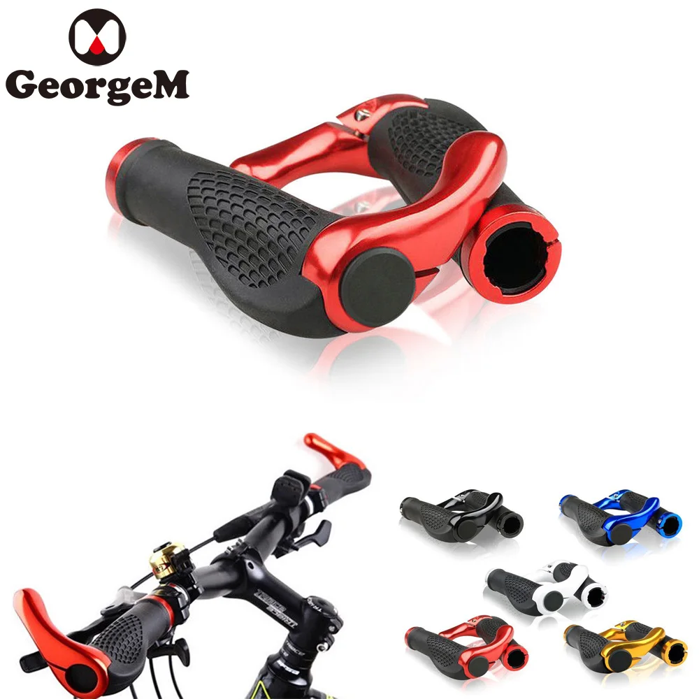 2x Bicycle Handle Bar Grips Double Lock On Mountain Bike Cycling Hand Grips