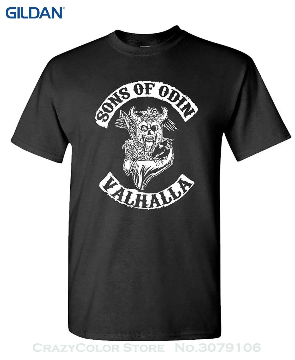 New Fashion Men's Short Sleeve Sons Of Odin Vikings Nordic