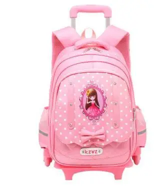 

Kids School Backpack On Wheels Trolley School Bag For Girls Kid's Luggage Trolley Rolling Bag Children Wheeled Backpack For Kids