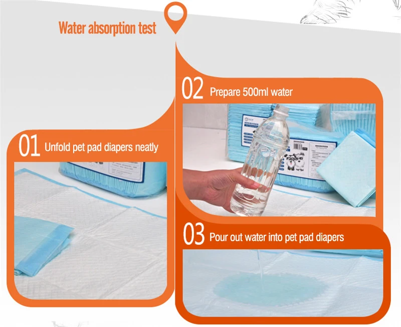 Super Absorbent Diaper Antibacterial Dog Urine Pad Pet Dog Diapers  Multi-Size Dog Toilet Mat Puppy Training Pee Pads (8)