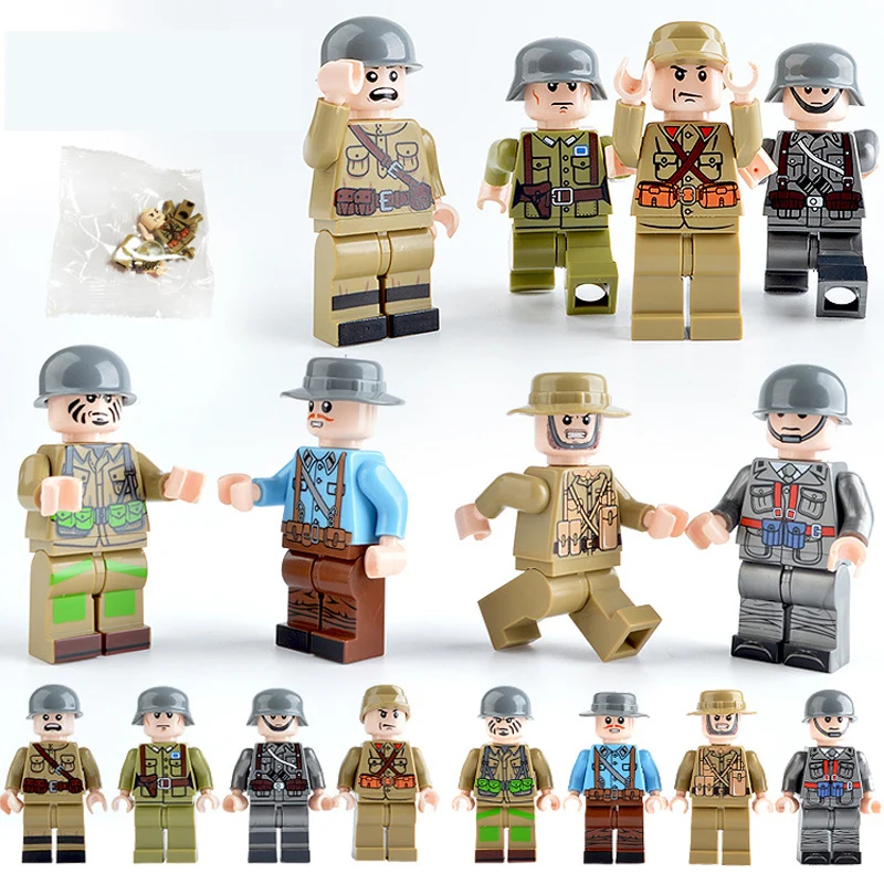 

Military SWAT Team Building Blocks City Police Figure WW2 Compatible Bricks Army Builders Toys Gif Army Weapon Soldier