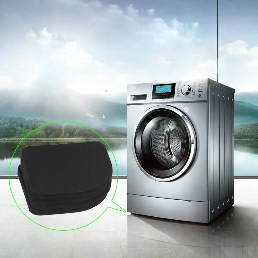

4 Pcs Anti-Vibration Cushion Bathroom Washing Machine Shockproof Pad Mute Cotton Refrigerator Anti Slip Mat Shock Pads