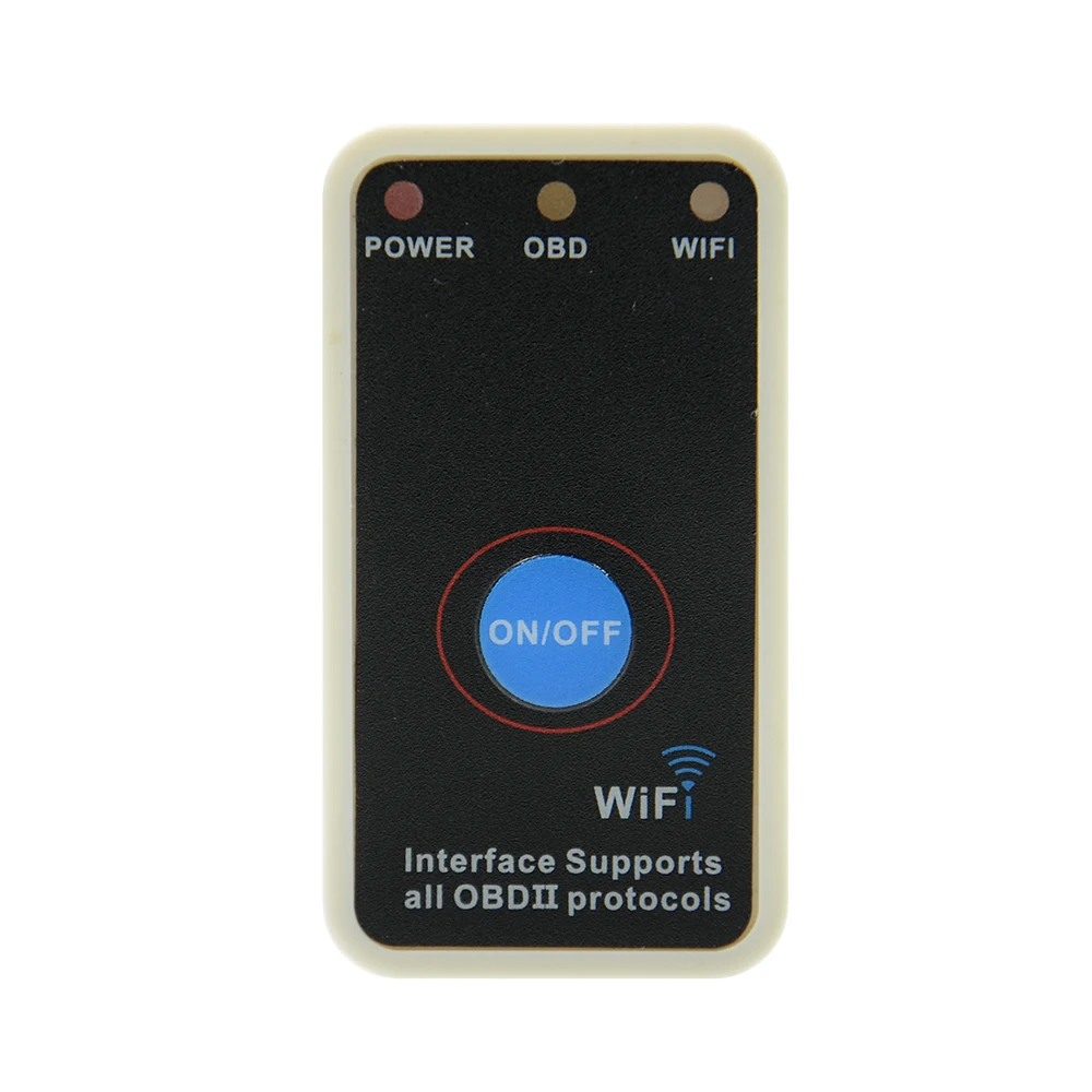 Белый ELM327 Мощность переключатель Wi-Fi V1.5 с 25K80 работает многобрендовые автомобили поддерживает для iOS/Android/PC ELM 327 Wi-Fi Инструмент OBD