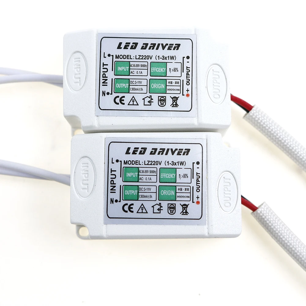 

LED Driver AC85-265V TO DC3-11V (1-3)x1W 2W 3W Power Supply Lighting Transformers for ceiling light spotlight Fireproof 1pcs