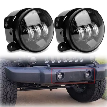 

Pair 4 Inch 30w Led Fog Lights Projector Driving Light DRL for Jeep Wrangler JK Led Offroad Fog Lamp Front Bumper Lights 07-16