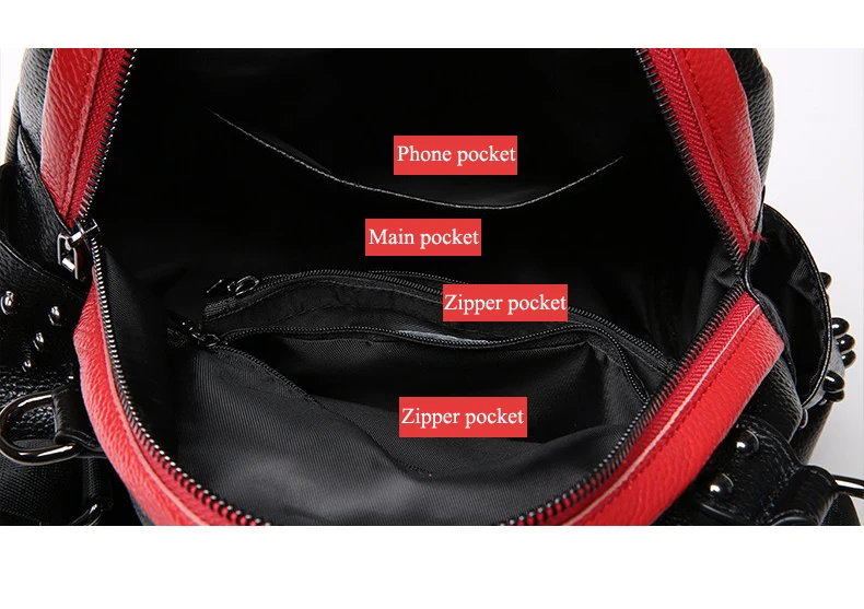 Women genuine leather backpack 19