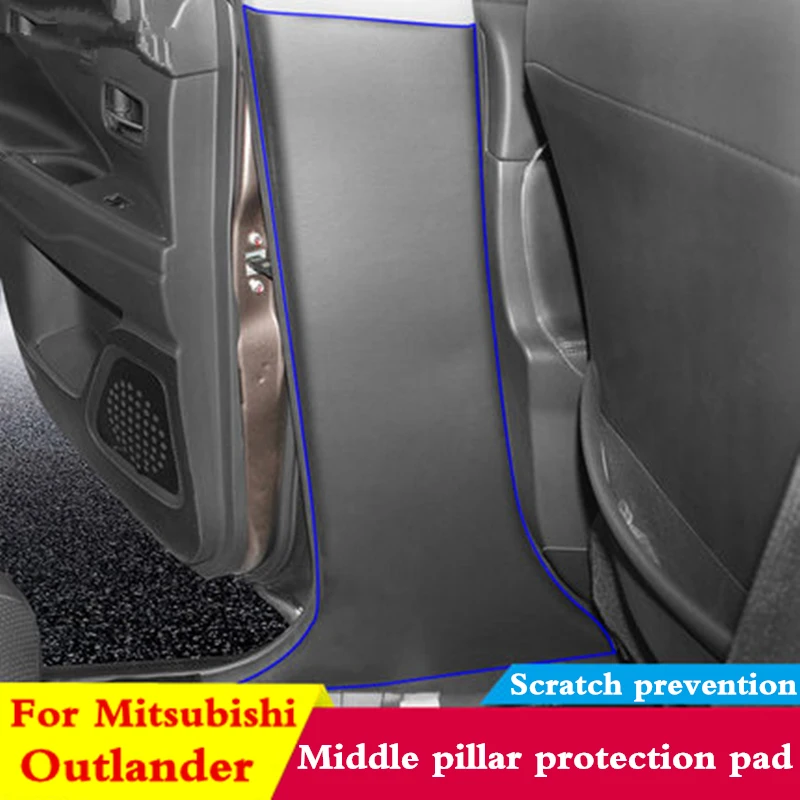 

For Mitsubishi Outlander 2013 2017 2018 Middle pillar protection pad Anti-kick Mat Protector Side Edge Pad Car Door PU Sticker