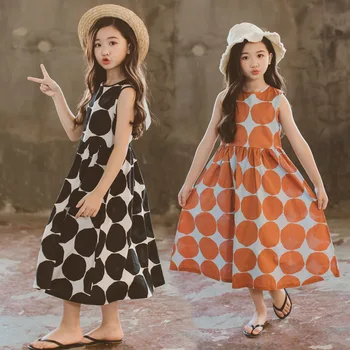 

Pure Cotton Children's Dress Mom and Daughter Long Girls Summer Dress Skirt Big Kids Skirt 2019 New Beach Dress