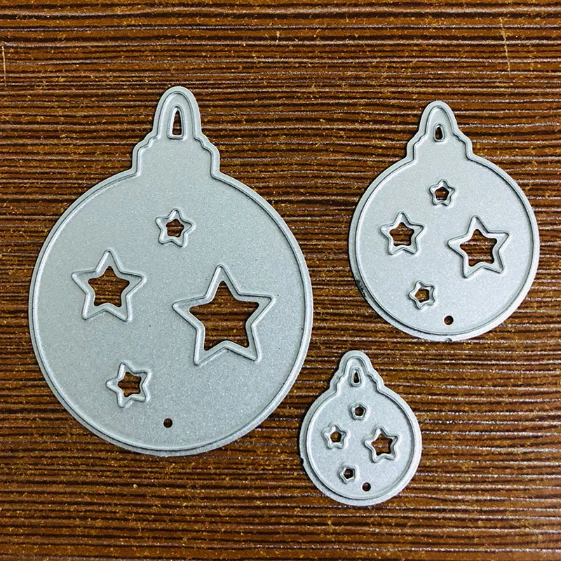 142 41 De Réduction3 Piècesensemble Matrices De Coupe De Boule De Noël Pour Scrapbooking Matrices De Découpe De Pochoir En Métal Scrapbook