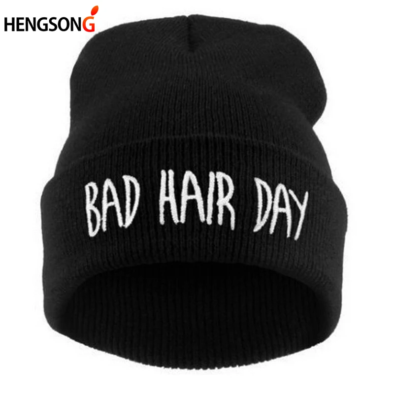 

Hat 1PC Winter Bad Hair Day Beanie Cap Men Hat Beanie Knitted Hiphop Winter Hats For Women Fashion Warm Caps Mask