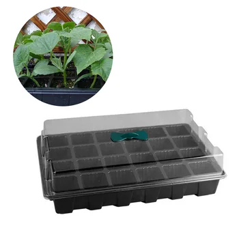 

Behogar 3PCS 24-Cell Seedling Seed Starter Tray Kit with Breathable Vents for Garden Greenhouse Microgreens 36.5x23x10.5cm